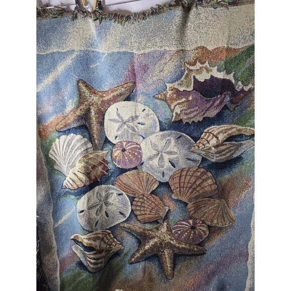 SEASHELL CLUSTER Tapestry Red Farm Studios- Cottage Beach House Decor- VTG - Picture 3 of 12